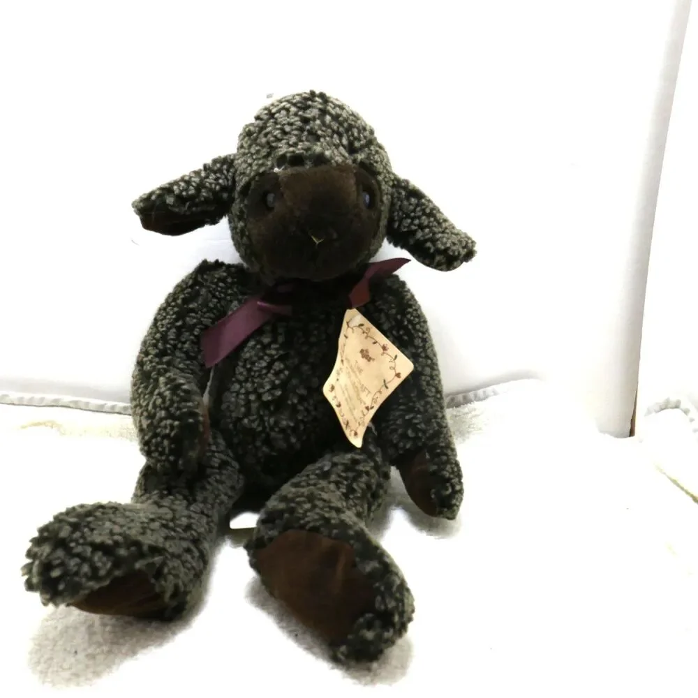 Russ Easter Plush Brown Lamb Sheep Heartcraft Collection Stuffed Animal Toy